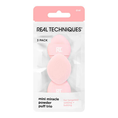Kit com 3 Esponjas Mini para Pó Real Techniques